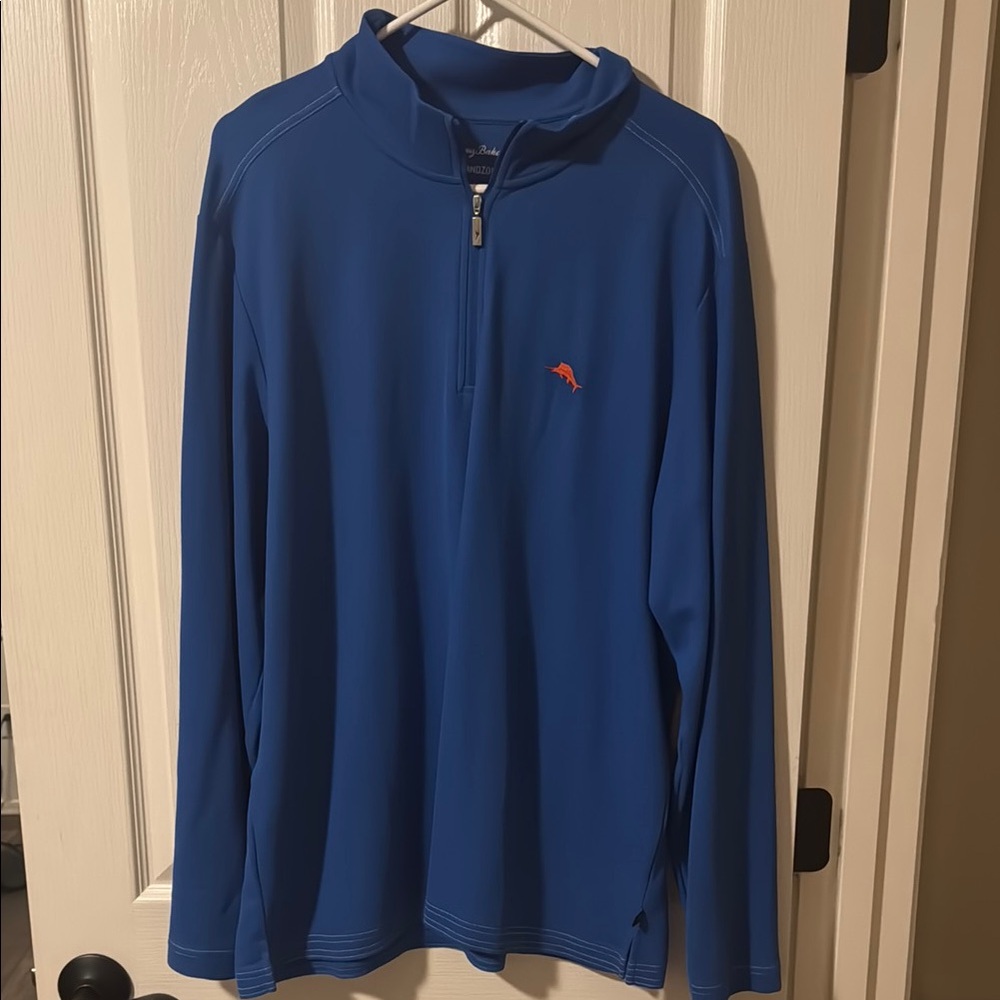 Tommy Bahama Blue Quarter-Zip Pullover